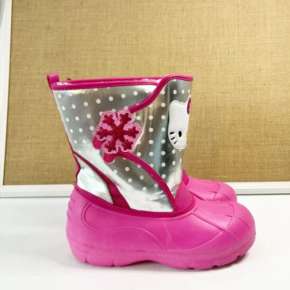 Hello Kitty Girls Snow Boots Size 5 - Picture 10 of 10